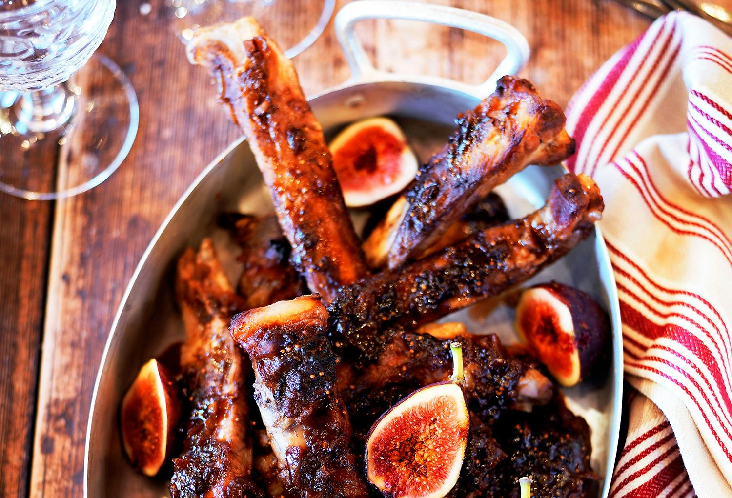 Fikenglaserte spareribs